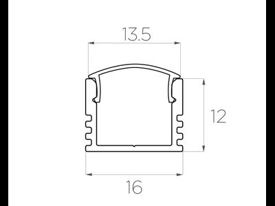 Алюминиевый профиль 4L-1612-S ANOD