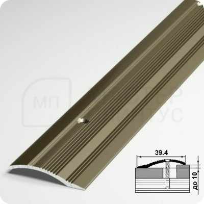 Порог разноуровневый Лука ПР 02.2700.04л Бронза