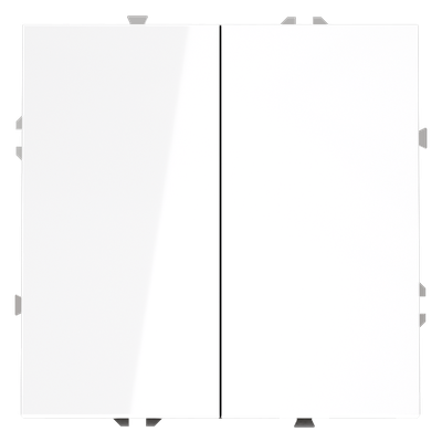 VLS020101 Выключатель двухклавишный, белый глянцевый-2