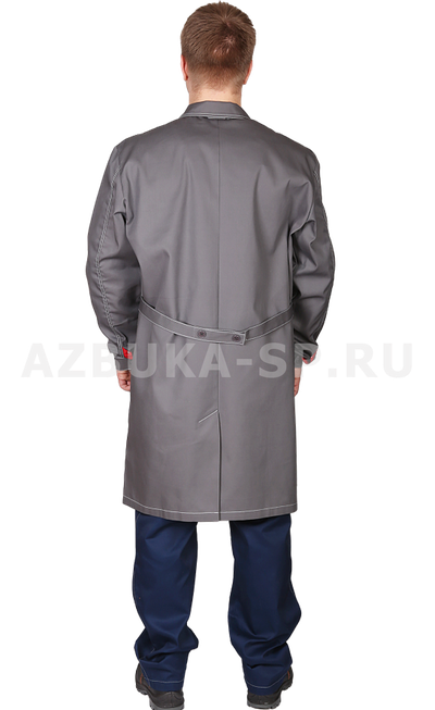 Халат ГОРОД серый с красным