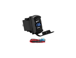 Автомобильная розетка Unity 4x4 с двумя USB-портами и вольтметром, 12-24 В