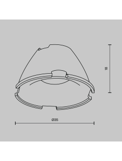 Линза для серии Alfa LED 18°, LensD35-18
