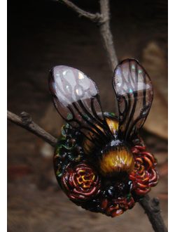 Коллекционное кольцо "Царевич Шмель в цветущем саду"