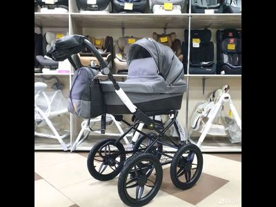 Детская коляска 2 в 1 Cobabe 6300L Серый Экокожа