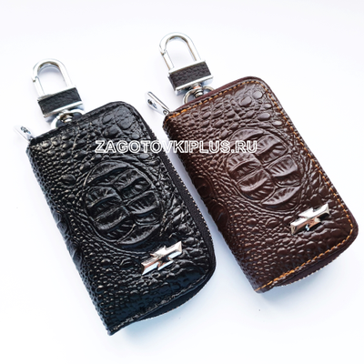 Ключница кайман с логотипом CHEVROLET (коричневая)
