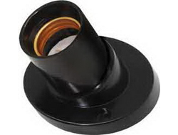 Патрон Ecola накладной наклонный E27 Черный AB7SNBEAY