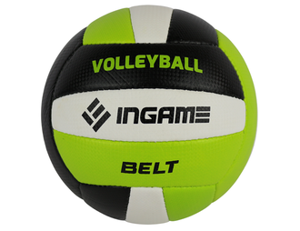 Мяч волейбольный INGAME Belt ING-098, черно-зеленый / сине-желтый