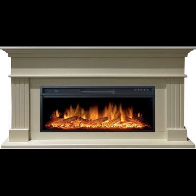 Линейный электрокамин Бруно SL с очагом Vision 42 LOG LED