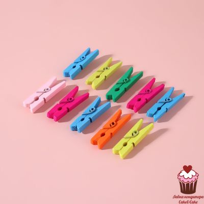 Набор мини-прищепок 10 шт., дерево