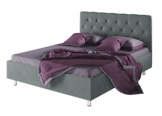 Кровать "Фрейлина" серого цвета