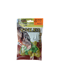 Бойлы тонущие Boiles "Fish-ka" Диаметр 12-14мм, вес 100гр/ аромат ЧЕСНОК