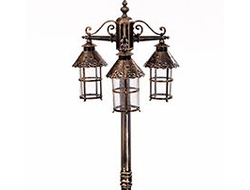 Садово парковые светильники Каиор  на опоре 3 шт