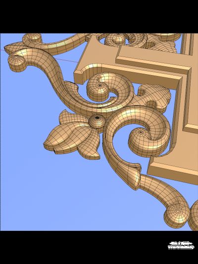 Резной крест, 3d-model 1