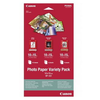Набор фото-бумаги Canon: 10л 10x15 см (глянц), 5л 10x15 (полуглянц), 5л PP-201 10x15 см (глянцевая)