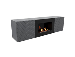 Тумба с биокамином Firelight BFP/P-1400V графит