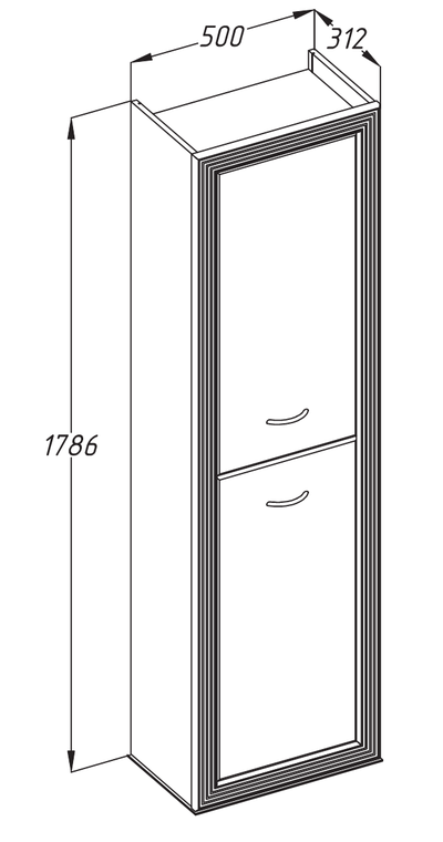 Пенал Opadiris Карат 50 бежевый золото, универсальный