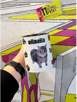 Кружка черная "oiiaoiia"