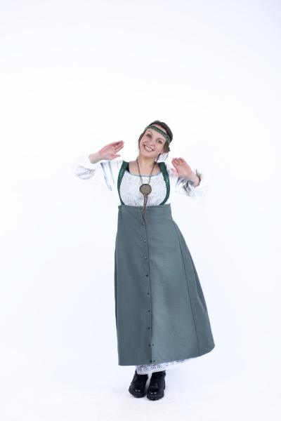 Подгрудный сарафан со складками - тайга