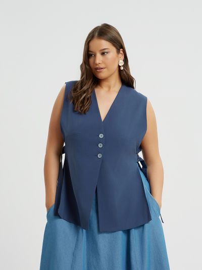 Жилет индиго