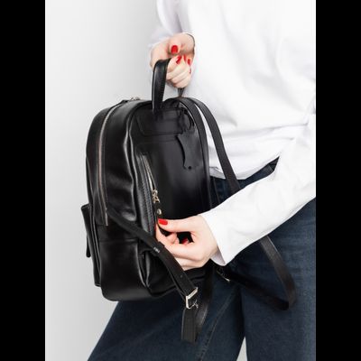 Женский кожаный рюкзак Anzolla black (арт. 3040-01)