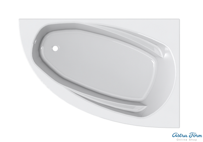 Astra-Form ванна Тиора правосторонняя 155/105 см белая