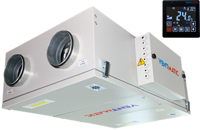 VMPVU-E-RR-500-3.0/1-1 КОМПАКТНАЯ ПРИТОЧНО-ВЫТЯЖНАЯ УСТАНОВКА С РОТОРНЫМ РЕКУПЕРАТОРОМ 500 м3/ч, 3,0 kW/230VAC
