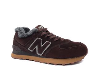 New Balance 574 полностью коричневые мех, женские (36-40) Арт: 019F