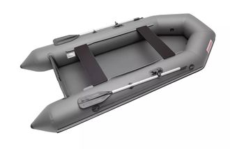 Моторно гребная лодка с жестким транцем Standart 3000 с привальным брусом (цвет серый)