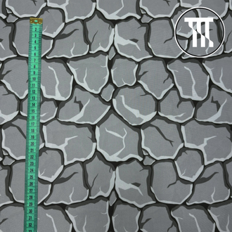 Бифлекс матовый принт Камни, цв. Серый