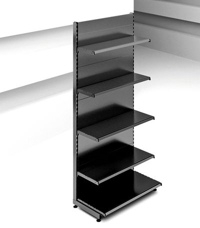 Пристенный стеллаж серии Eco Line, цвет графит L=1000 H=2250
