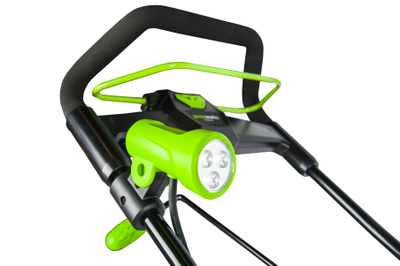 Снегоуборщик Greenworks GD40SB, SET: АКБ 4 Ач и ЗУ