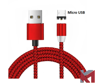 Магнитный USB-кабель (Micro USB)-Красный