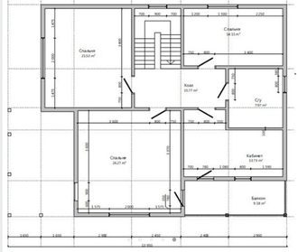 Двухэтажный каркасный дом с пятью спальнями 233м² (SK59)