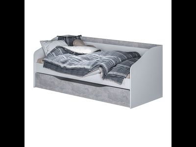 Кровать детская Паскаль белый/цемент светлый