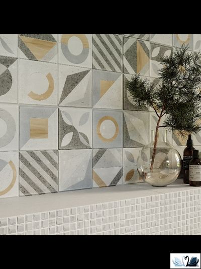 Плитка настенная Gracia Ceramica Supreme grey mosaic wall 25 х 60 см мозаика