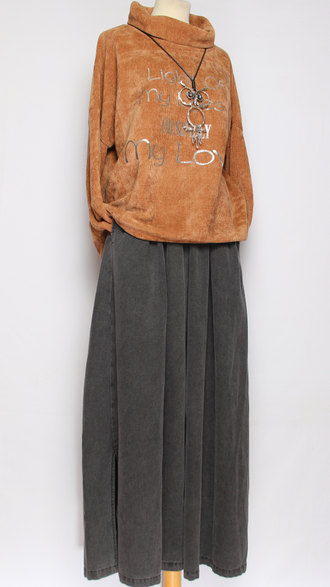 ДЖЕМПЕР БОХО "КИМОНО ВЕЛЮР" горчичный до р.54