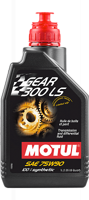 Масло Motul Gear 300 (1 л.) LS 75W-90 (Cинтетика) для МКПП, мостов, редукторов (105778)