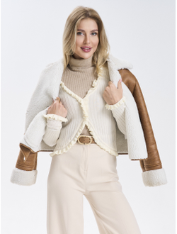 Кардиган вязаный приталенный укороченный на пуговицах