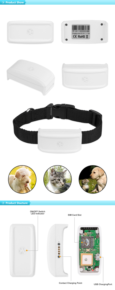 GPS трекер ошейник для животных tkstar TK911