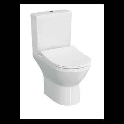 Комплект напольного безободкового пристенного унитаза Vitra Integra Round Open-Back, с тонким сиденьем микролифт, 9833B003-7206