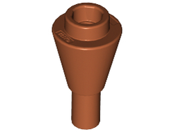 Cone 1 x 1 Inverted with Bar, Dark Orange (11610 / 6134251)