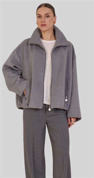 Куртка-бомбер из шерсти