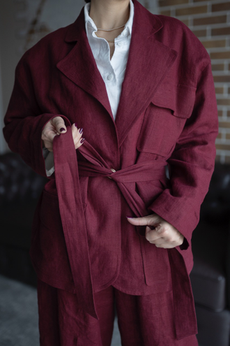 Брюки палаццо (бордо)