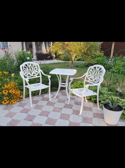 Литой кофейный комплект MILAN белый