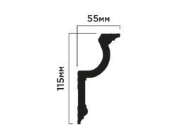 Карниз A127 ПОЛИСТИРОЛ HI WOOD 115мм х 55мм х 2,0м.