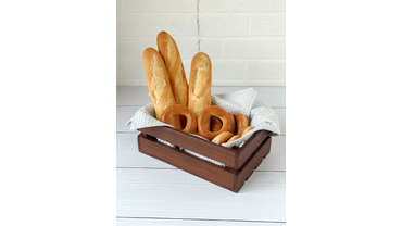 7079 Короб для подачи хлеба/снеков. Изготовлен из термоясеня. 