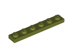 Plate 1 x 6, Olive Green (3666 / 6031126 / 6278089)