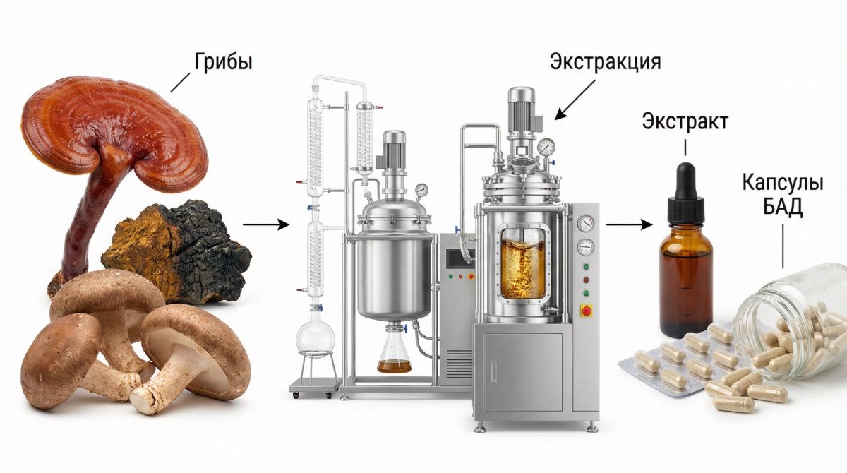Презентация производства экстрактов из грибов