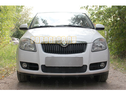 Защита радиатора Skoda Fabia 2 2007-2010 black