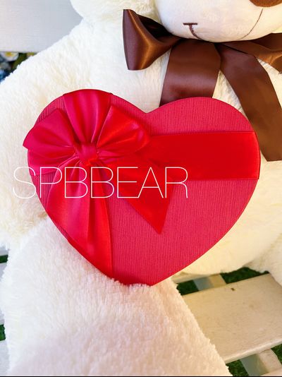 Подарочный набор №1 - Плюшевый мишка 120 см, Шары сердца 2, Киндер бокс средний